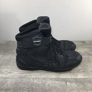 Mens Tourmaster Response Waterproof Motorcycle Leather Riding Biker Boots 8.5